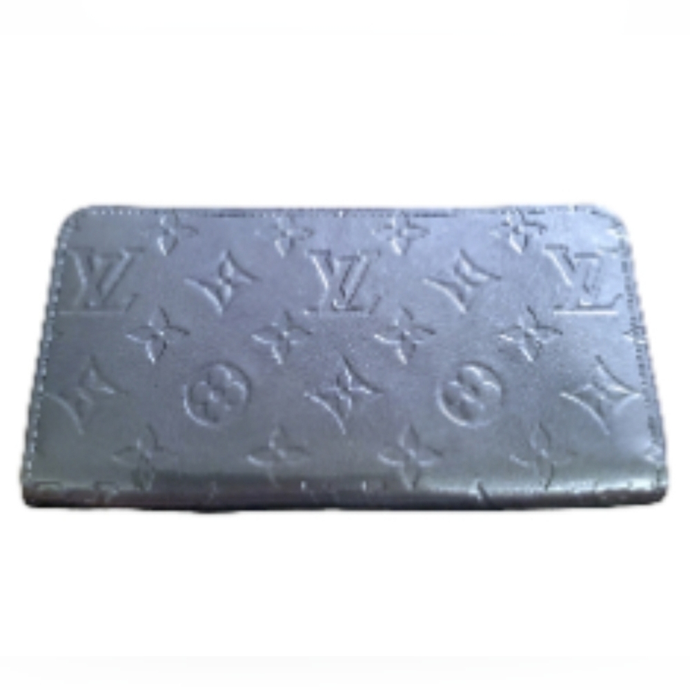 Louis Vuitton Rare Blue Silver Vernis Monogram Wallet NWOT w/ Box & Dust Bag